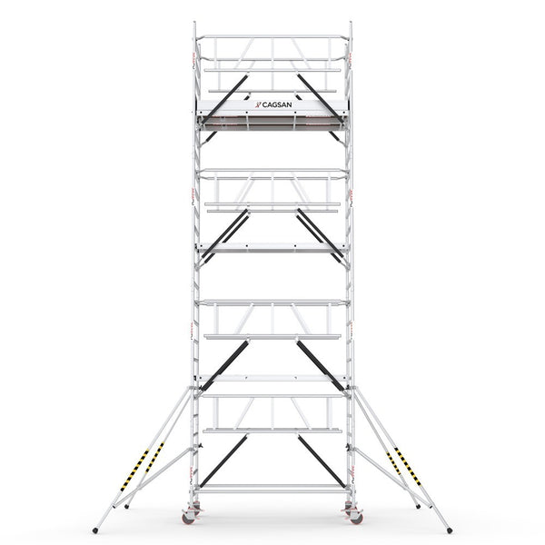 ProTUBE_LN_(240) - PROFESSIONAL ALUMINIUM SCAFFOLDINGS EN 1004  Platform H.   6.5 m. 8.5 m. Working Height  Aluminium Scaffolding