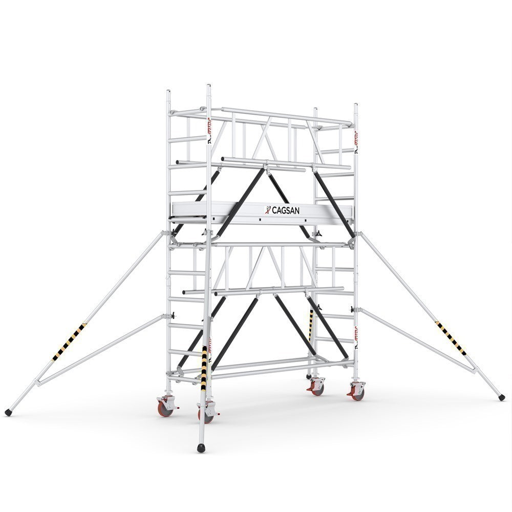 PROTUBE_SN_(240) - PROFESSIONAL ALUMINIUM SCAFFOLDINGS EN 1004  Platform H.  2.3 m.  4.3 m. Working Height  Aluminium Scaffolding