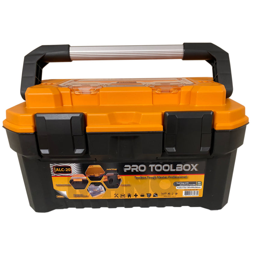 شنطة عدة بلاستيك بروفيشنال بيد الومنيوم 20 بوصة مقاس 267×490×280 مم ماركة مانو صناعة تركي