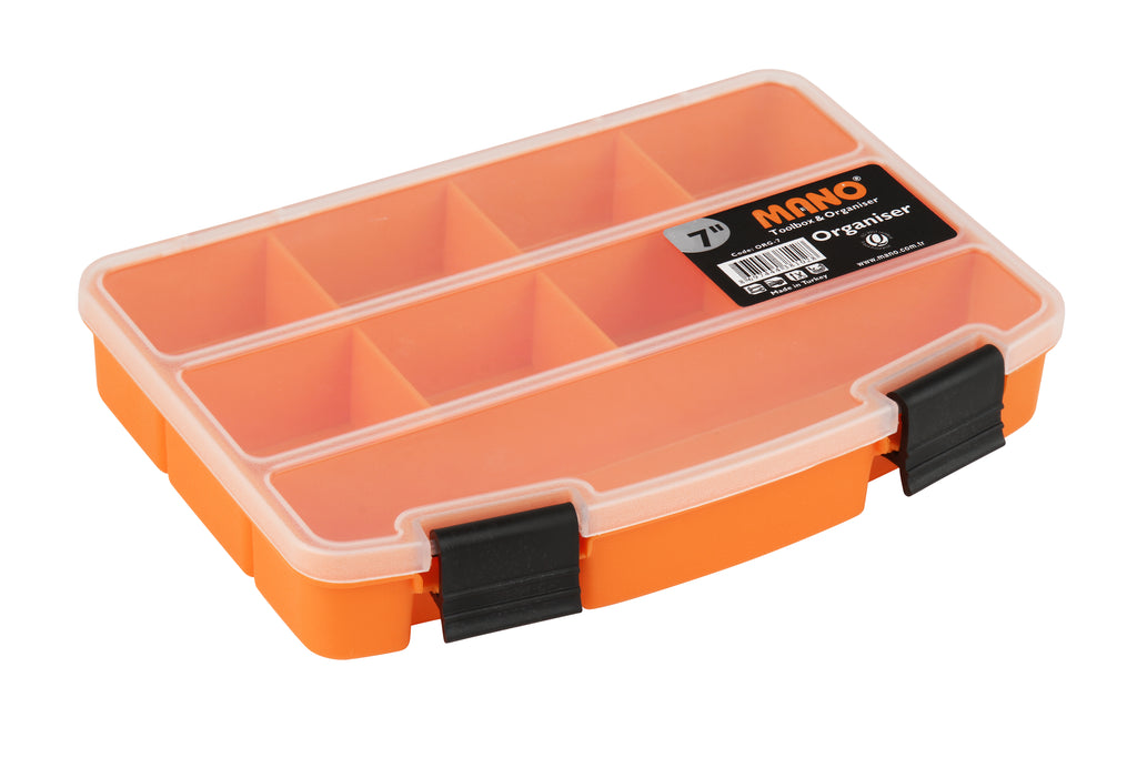 حافظة ادوات بلاستيك 7 بوصة مقاس 194×140×33 مم ماركة مانو صناعة تركي