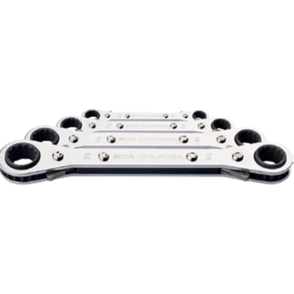 B07A-B04  4 Piece Ratcheting Ring Wrench Set ( Straight ) - SAE