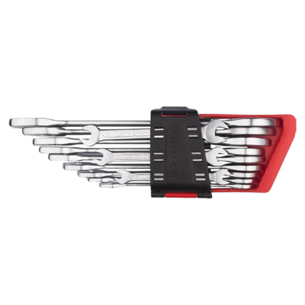 B09-P12 12 Pc. Double Open End Wrench Set - Long Type ( in Plastic Holder)