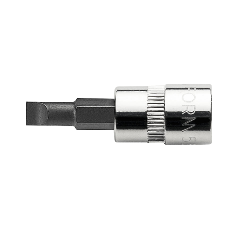 C08S-S65X 1/4" Drive Slotted Socket Bit - 6.5 x 37 mm/ Display Carded