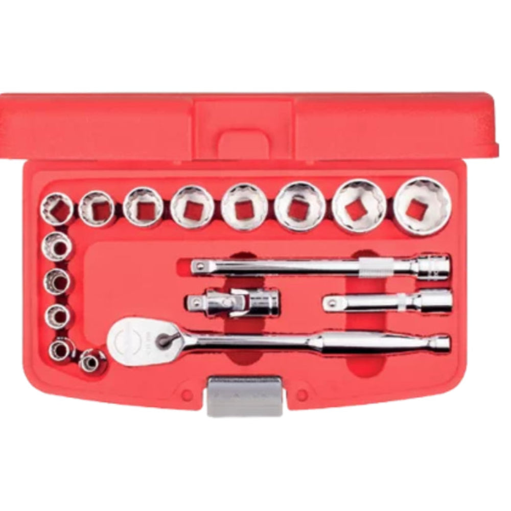 C10A-17PBT 17 Piece 3/8 Drive 12-Point Socket Set - SAE