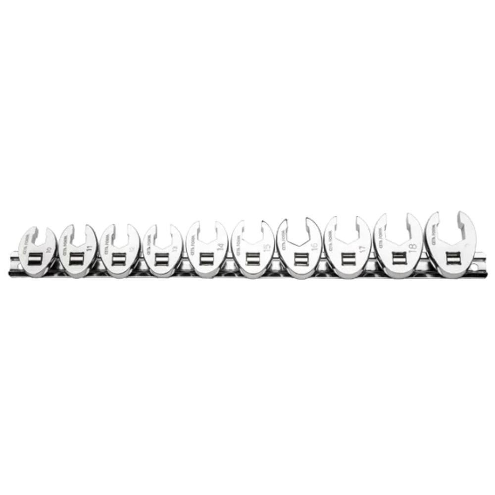 C15-RH10 10 Piece 3/8  Drive Crowfoot Wrench Set