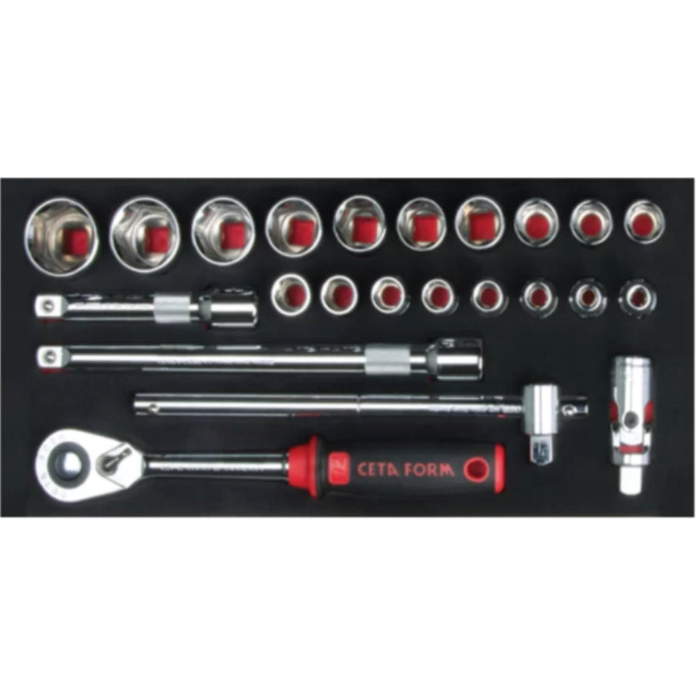 C20-E23H2  23 Piece 1/2بوصة   Drive 6-Point Socket Set   in EVA