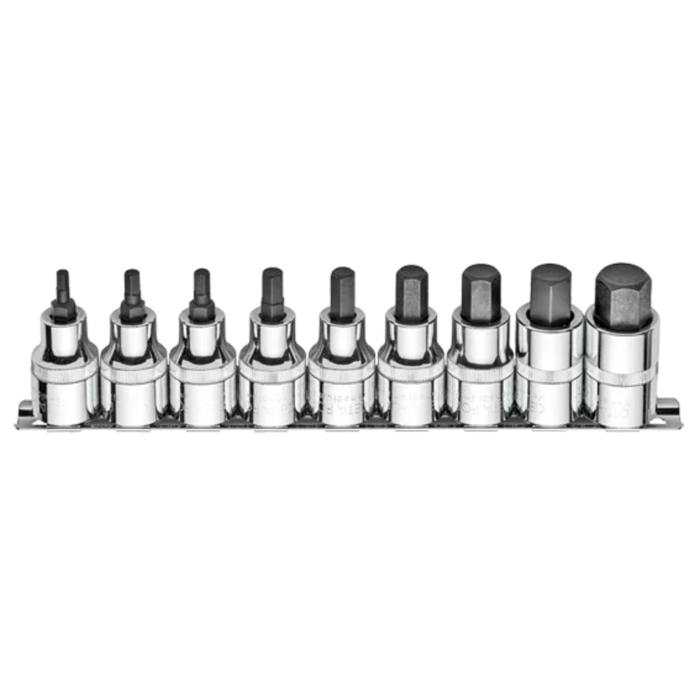 C28AS-RH9  9 Piece 1/2بوصة  Drive Hexagon Socket Bit Set - Short - SAE