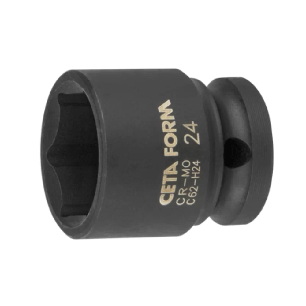 1/2 Drive 6-Point Impact Socket - 24 mm