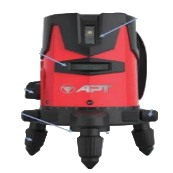 IN-LAS-G5  ميزان ليزر صناعى 5 خط اخضر 30م \ 50 م شنطه المونيوم