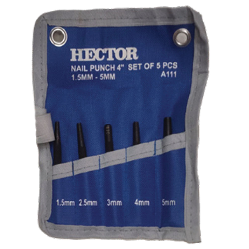 A111 NAIL PUNCH 4- LONG SET OF 5 PCS 1.5 2.5 3 4 5MM