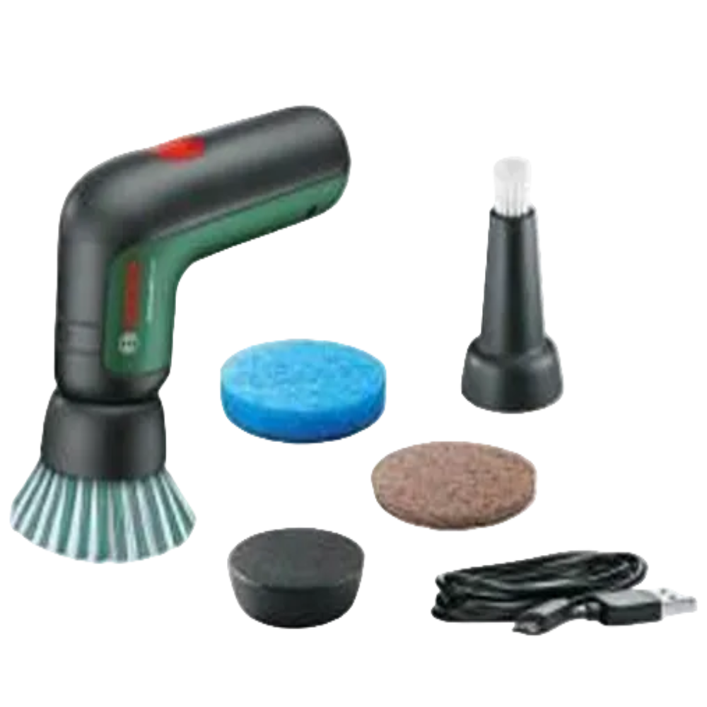 BOSCH Universal Br فولت و كبل 3.6 USB فرشاة تنظيف كهربائية للاستخدام المنزلى و العديد من الاغراض ببطارية و 4 ملحقات للتنظيف