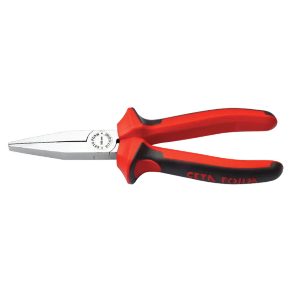 E17-11-0160 160 mm Flat Nose Pliers ( Chrome Finish / DuoTech Handles )