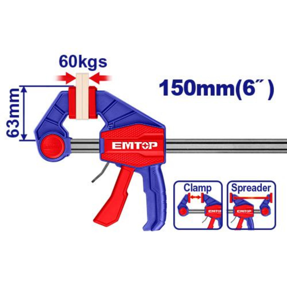 كلامب سريع 6 بوصة 150 مللى قوة ضغط 60 كجم