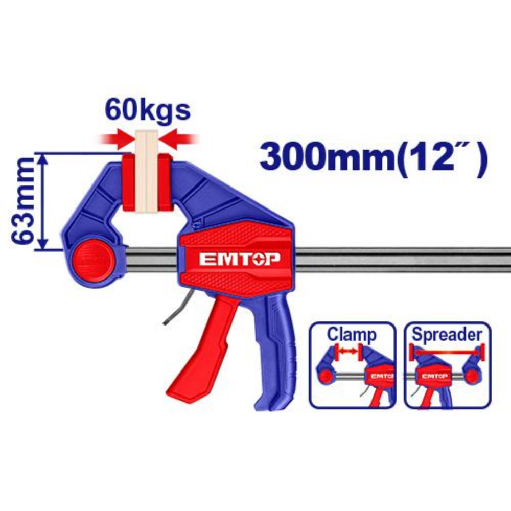 كلامب سريع 12 بوصة 300 مللى قوة ضغط 60 كجم