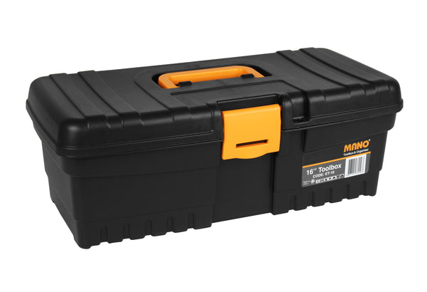 شنطة عدة بلاستيك اقتصادي 16 بوصة مقاس 470×205×147 مم ماركة مانو صناعة تركي