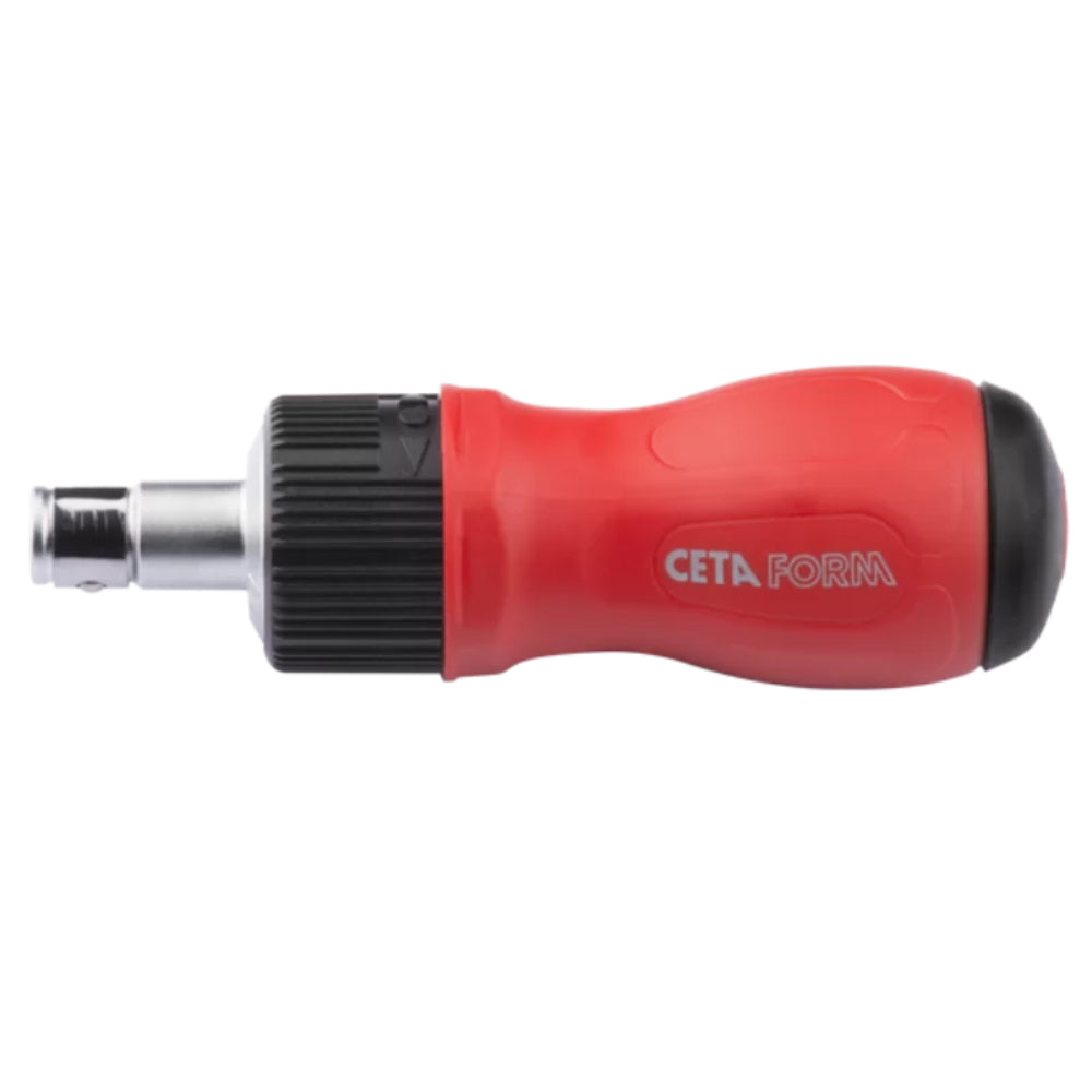 F26/RDS يد مفك 1/4" بالسنون يد احمر اسود قصير 105 مم