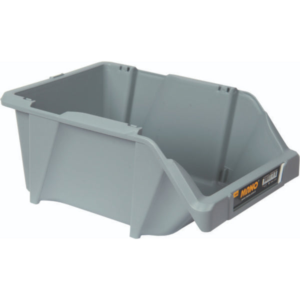 صندوق تخزين بلاستيك مفتوح لون رصاصي رقم 25 مقاس 200×300×130 مم ماركة مانو صناعة تركي