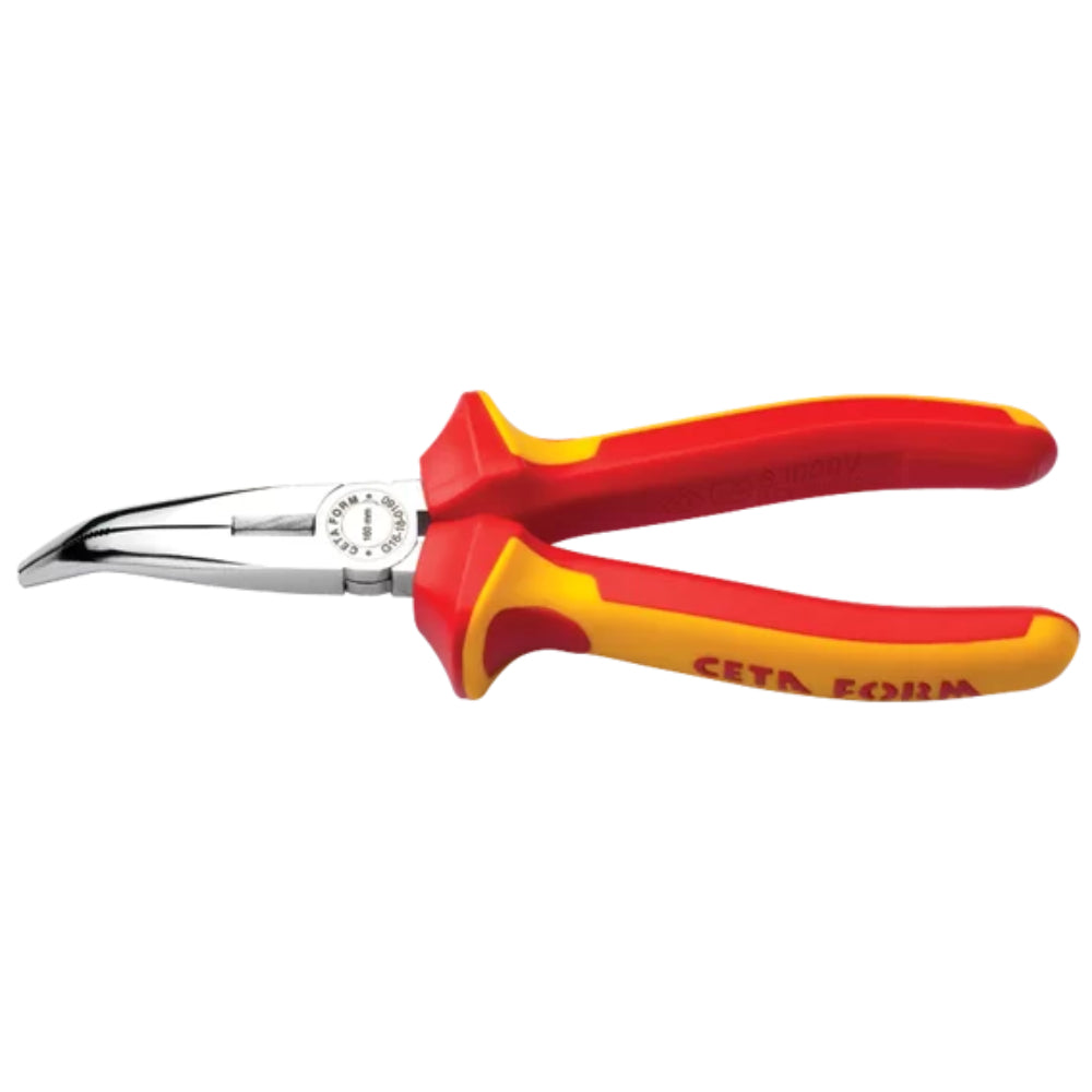 G16-48-0160 160 mm 1000V Bent Long Nose Pliers – Polished Finish  VDE