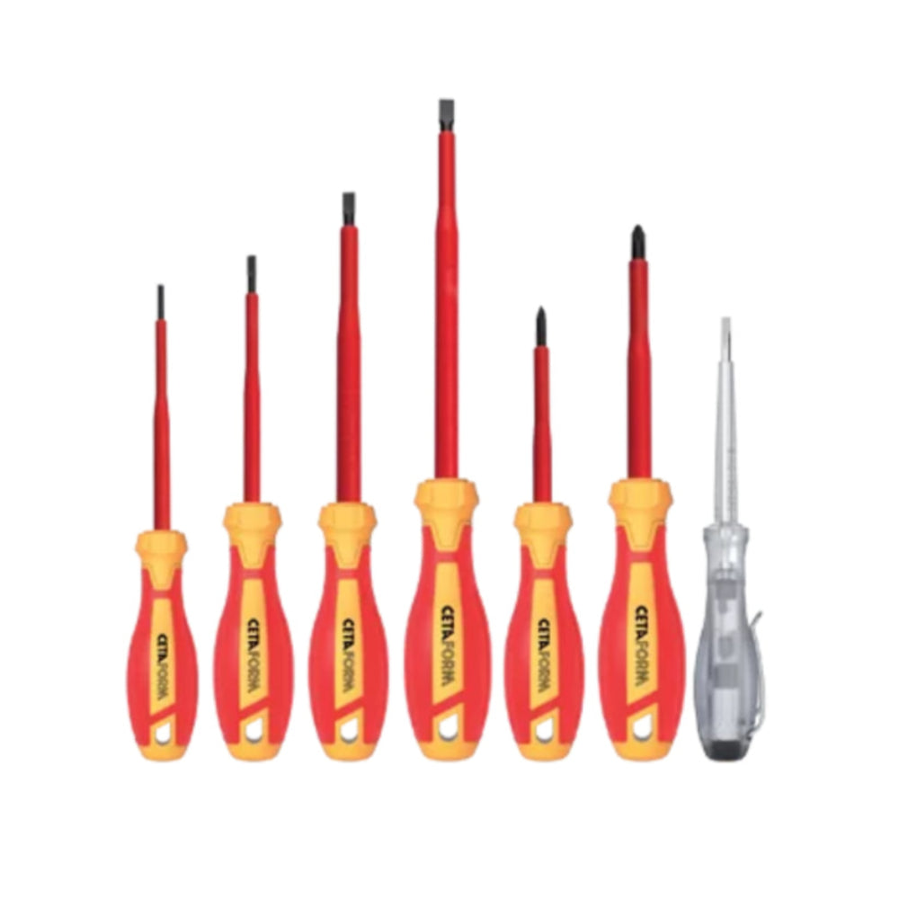 G99-702  4 Piece C-PLUS 1000V Screwdriver Set ( VDE ) - Slotted/Pozdriv - Tester
