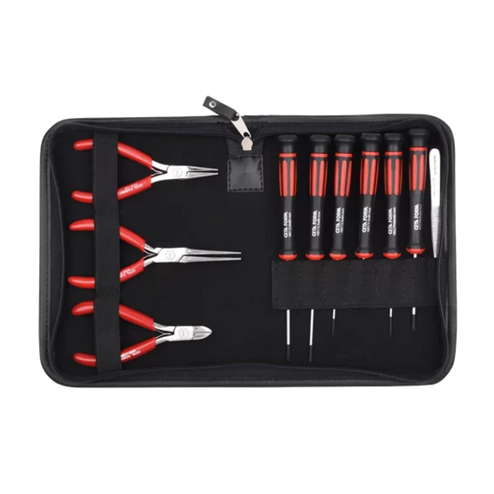 H30-W10 10 Piece C-TRONIC Basic Electronics Pliers and Screwdriver Set ( in vinyl wallet )