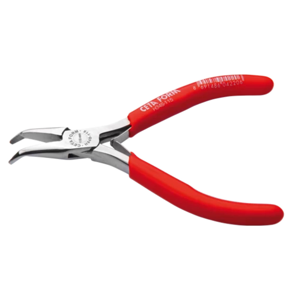 H54S-130  Electronics Bent Needle Nose Pliers ( Serrated )