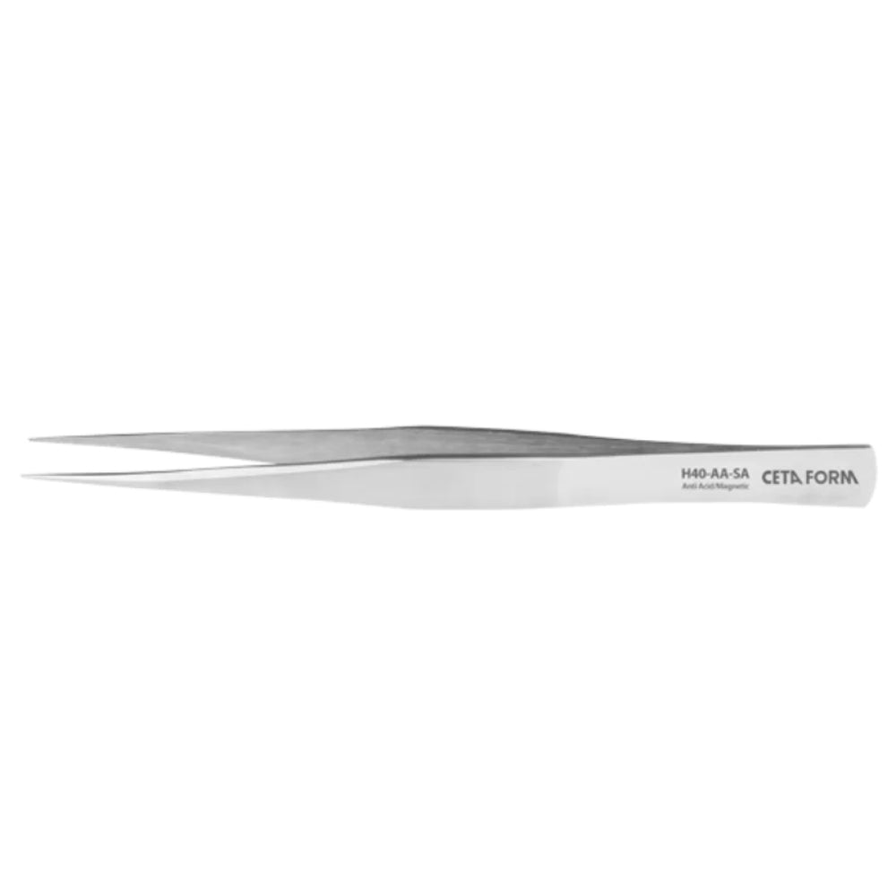 H40-2A-SA  Round Slim Shape Tweezers ( 2 mm tip ) - 115 mm