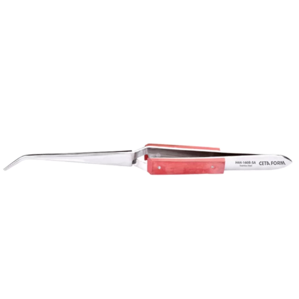 H44-160B-SA  Cross-Over Tweezers ( Bent ) - 160 mm