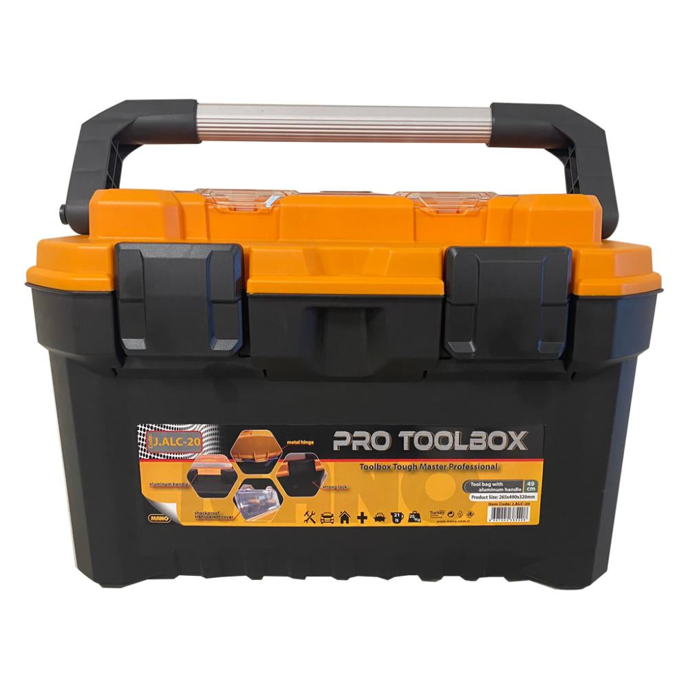 شنطة عدة بلاستيك بروفيشنال بيد الومنيوم 22 بوصة مقاس 300×550×303 مم ماركة مانو صناعة تركي