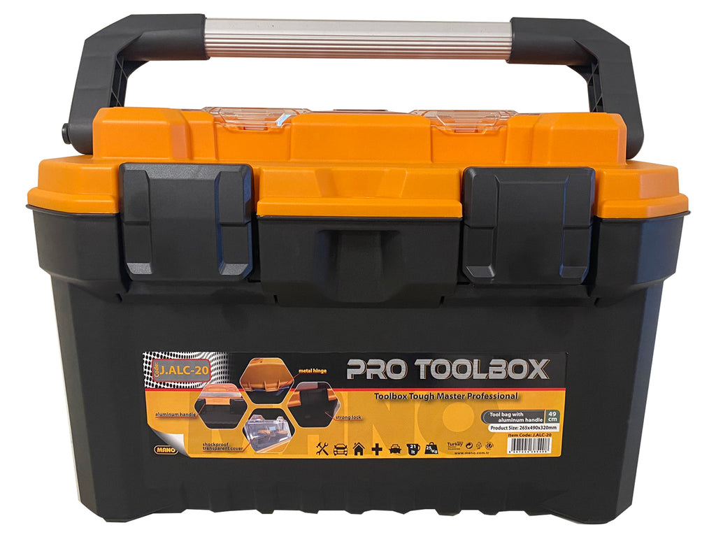 شنطة عدة بلاستيك بروفيشنال بيد الومنيوم 20 بوصة مقاس 267×490×280 مم ماركة مانو صناعة تركي