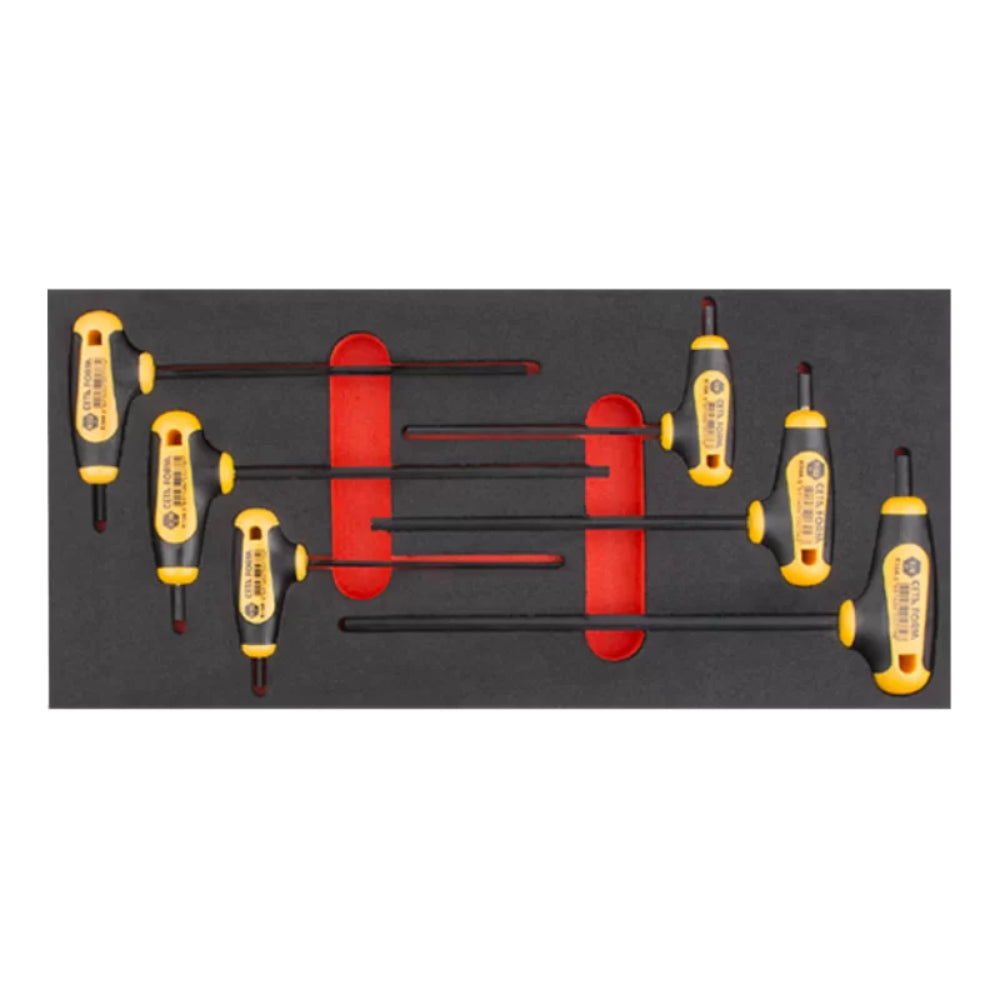 K99-10A-E15 15 Piece T-Handle and Ballpoint L Hex Key Set - SAE ( in EVA)