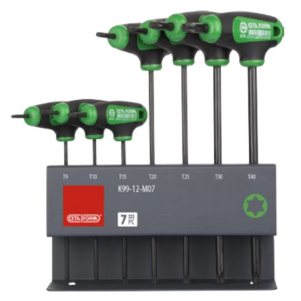 K99-12-M07  7 Piece T-Handle TORX Key Set ( on Metal Stand)