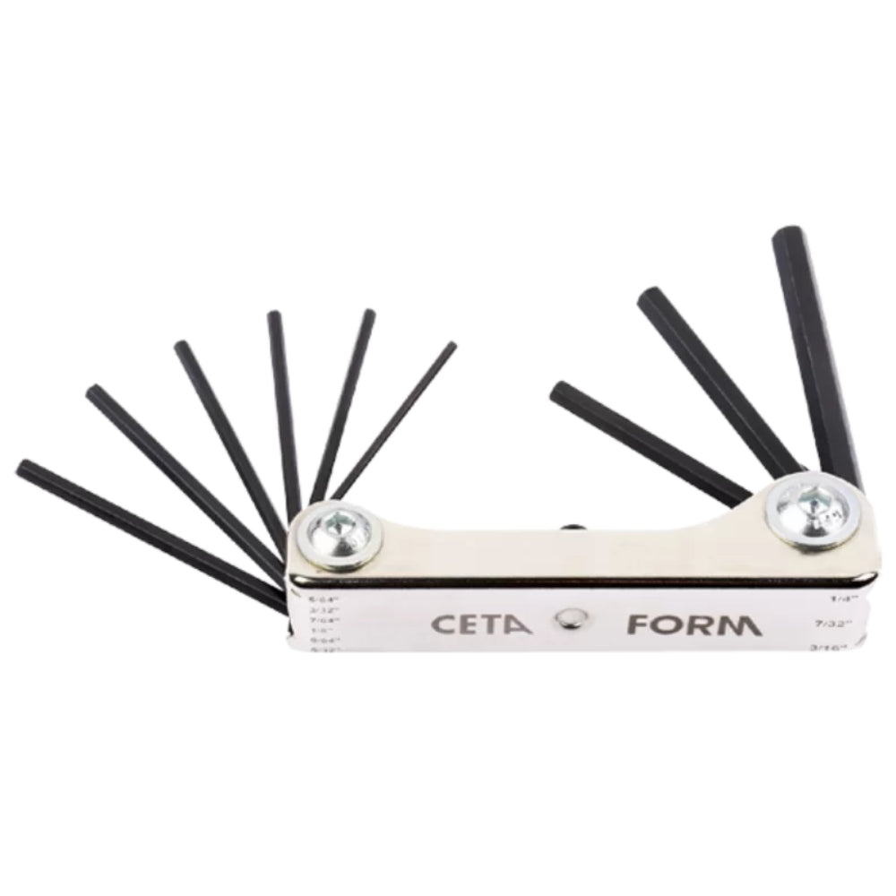 K99-F2M/2  9 Piece Foldup Hexagon Key Set No.2 ( Metal Handle ) - SAE