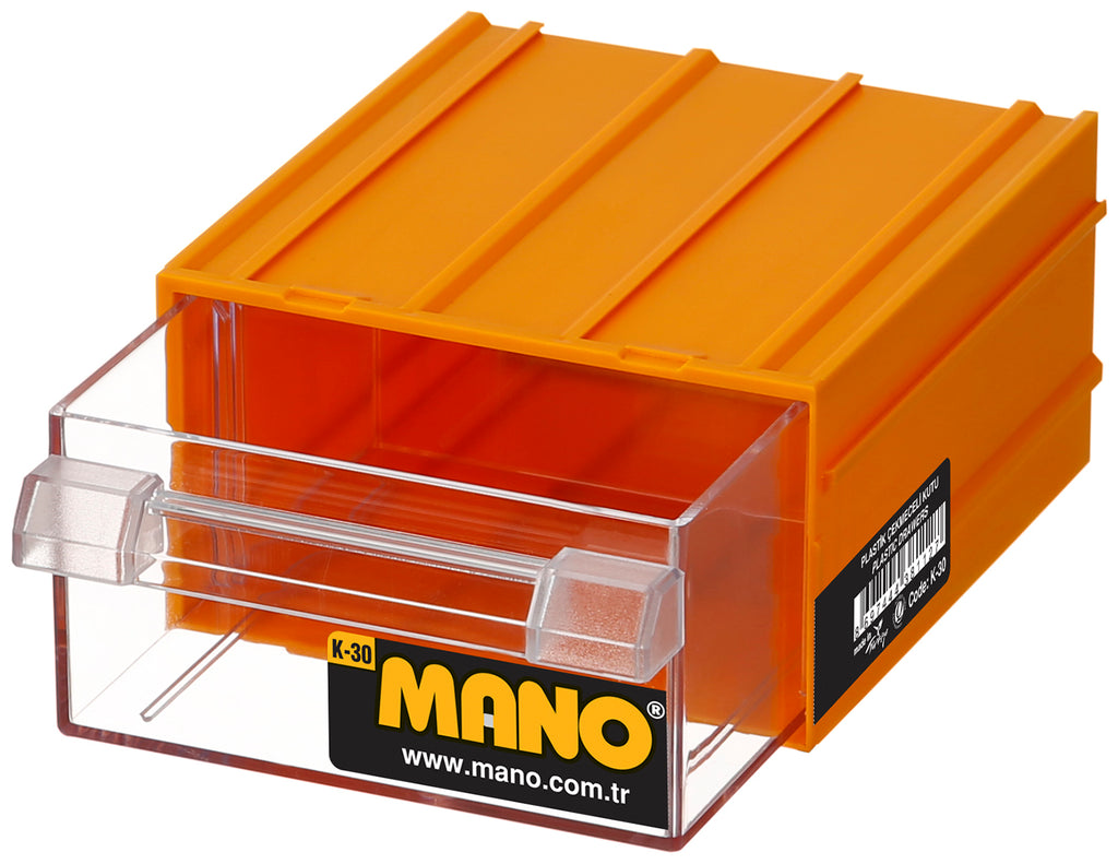 ادراج بلاستيك رقم 30 لون اصفر مقاس 110×120×62 مم ماركة مانو صناعة تركي