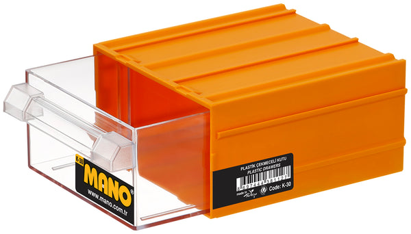 ادراج بلاستيك رقم 30 لون اصفر مقاس 110×120×62 مم ماركة مانو صناعة تركي