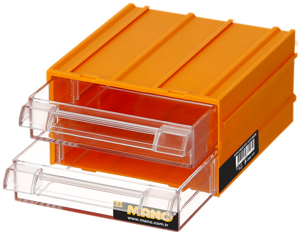 ادراج بلاستيك رقم 31 لون اصفر مقاس 110×120×62 مم ماركة مانو صناعة تركي