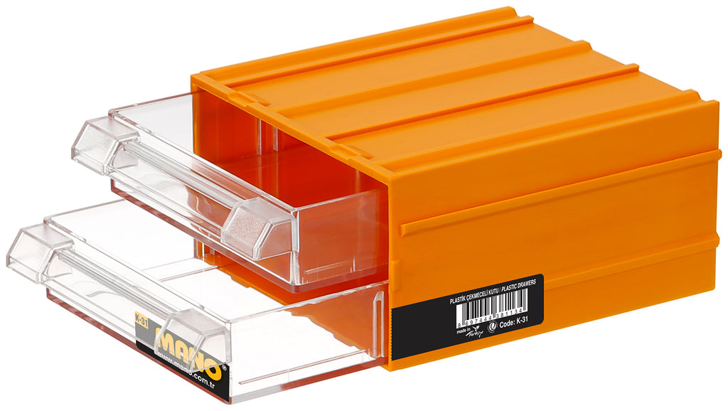 ادراج بلاستيك رقم 31 لون اصفر مقاس 110×120×62 مم ماركة مانو صناعة تركي