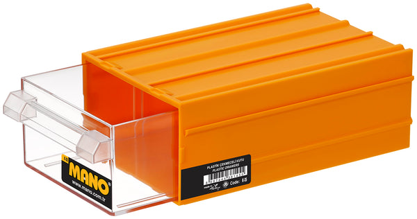 ادراج بلاستيك رقم 35 لون اصفر مقاس 110×170×65 مم ماركة مانو صناعة تركي