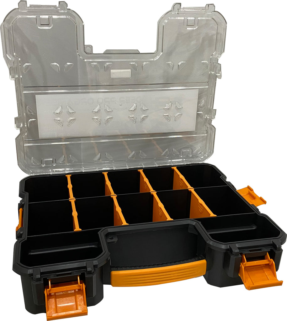 حافظة ادوات بلاستيك هيفي ديوتي مع فواصل متحركة 17 بوصة مقاس 350×430×110 مم ماركة مانو صناعة تركي