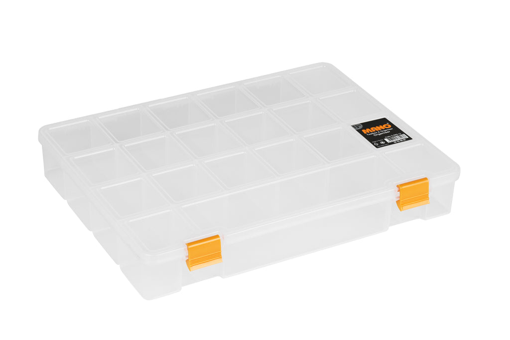 حافظة ادوات بلاستيك شفاف 13 بوصة مقاس 324×247×51 مم ماركة مانو صناعة تركي