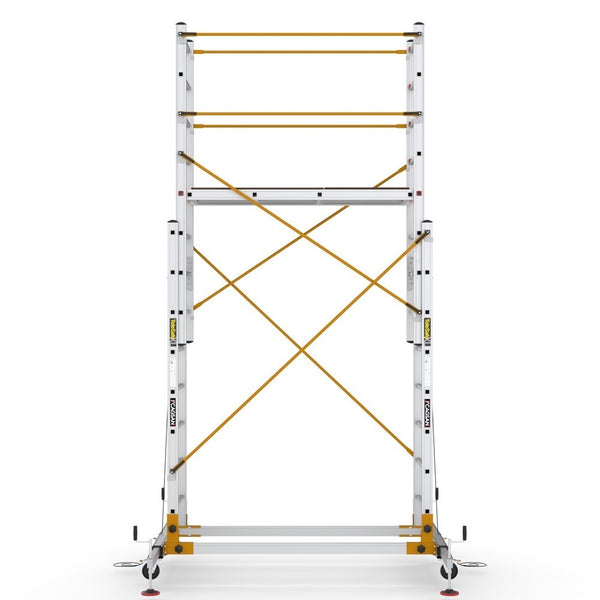 S004_XL_FP Platform height 2,7 m. 2x8 Step Double Part Aluminium Scaffoldings TELESAFE ALUMINIUM SCAFFOLDINGS