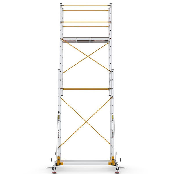 S006_XL_FP Platform height 4.4 m, 2x11 Step Double Part Aluminium Scaffoldings TELESAFE ALUMINIUM SCAFFOLDINGS