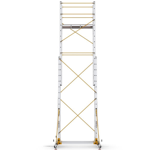 S008_XL_FP Platform height 6.0 m, 2x15 Step Double Part Aluminium Scaffoldings TELESAFE ALUMINIUM SCAFFOLDINGS