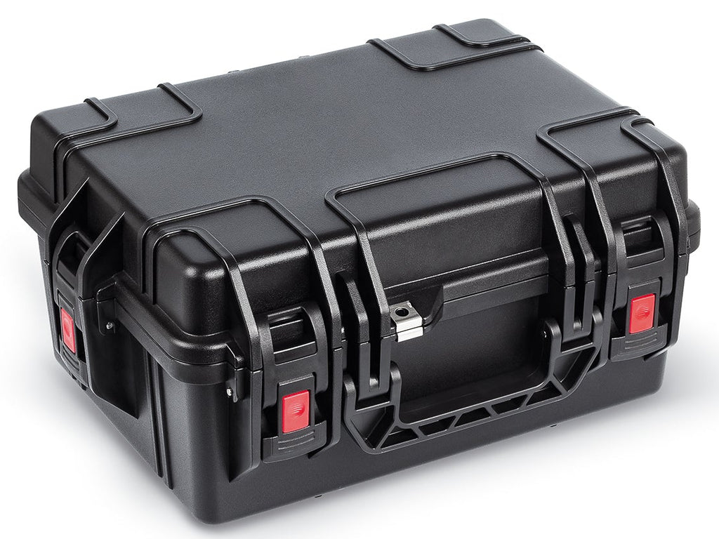 شنطة بلاستيك صلبة شديدة التحمل، مقاومة للماء والغبار، تتحمل درجات حرارة من ‎-20°C‎ حتى ‎+60°C‎، مناسبة للنقل الجوي،  ومناسبة لحماية المعدات الحساسة – موديل SPECTA. SPC-1230 مقاس 450×336×209مم  ماركة مانو صناعة تركي