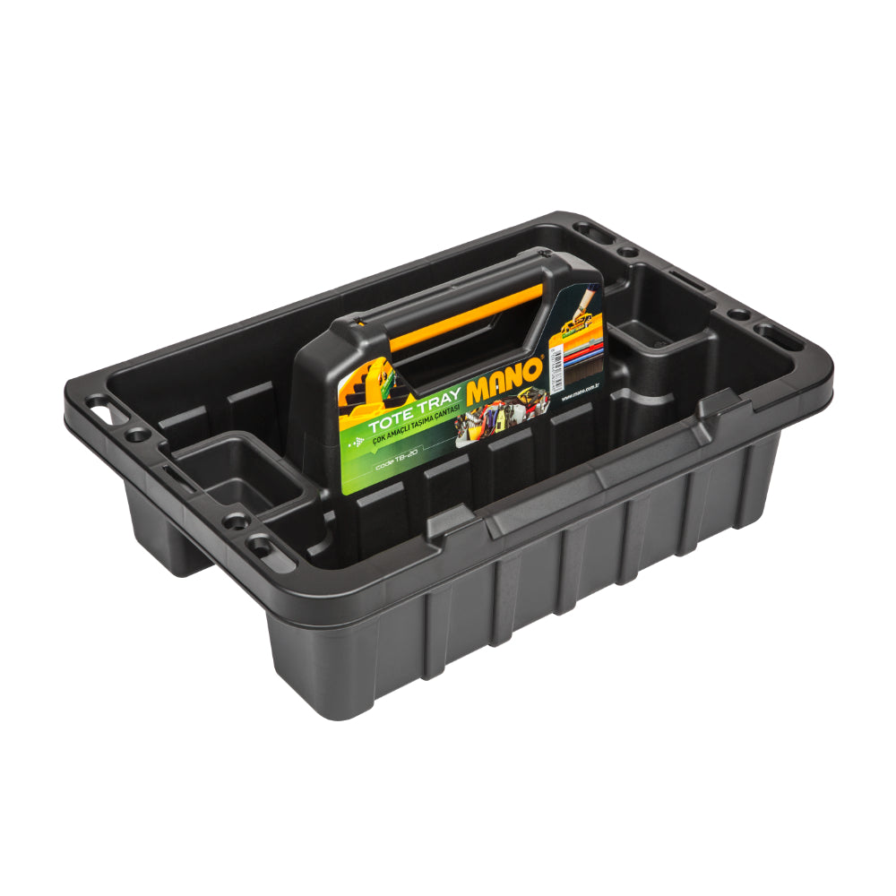 رف بلاستيك مفتوح بيد 20 بوصة مقاس 510×380×225 مم ماركة مانو صناعة تركي