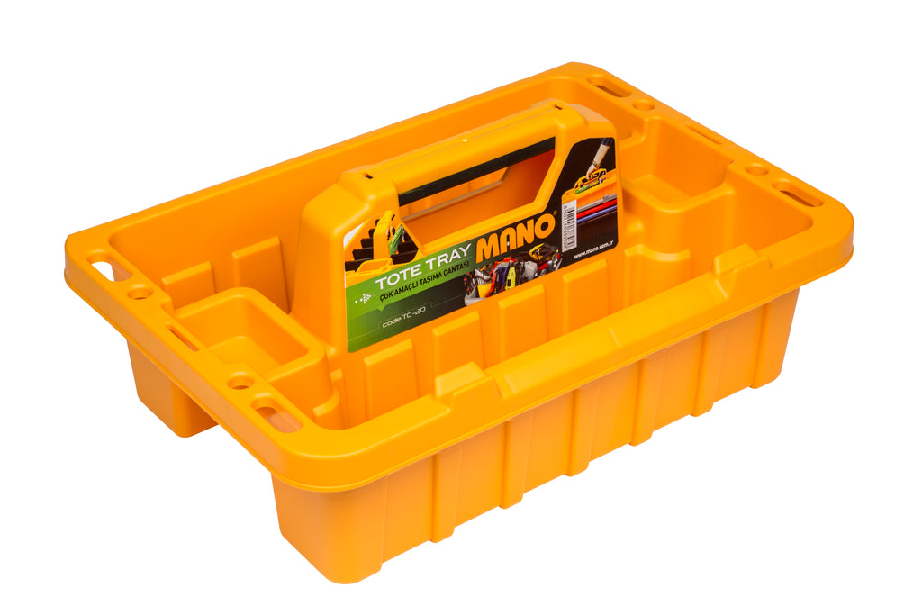 رف بلاستيك مفتوح بيد 20 بوصة  مقاس 510×380×225 مم ماركة مانو صناعة تركي