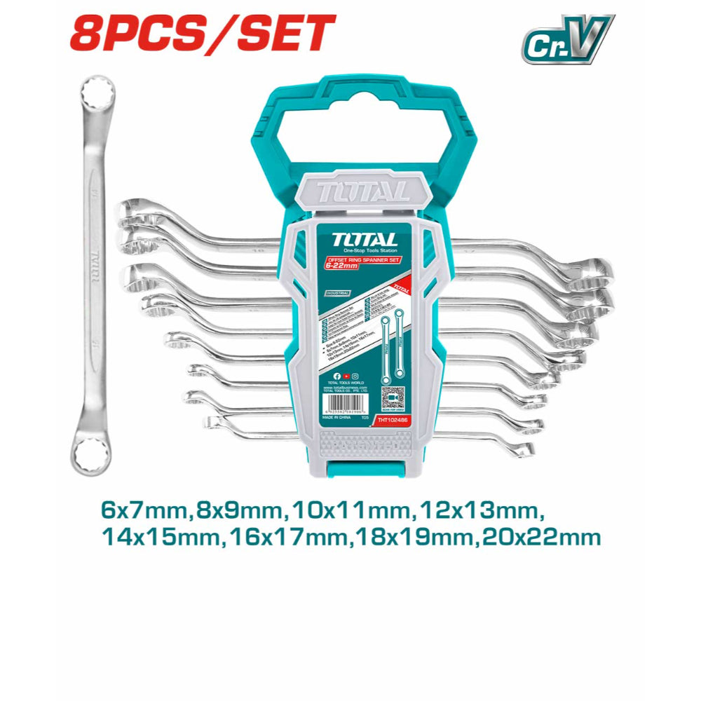 THT102486  طقم مفتاح مشرشر 8 قطع 6 - 2 مم توتال