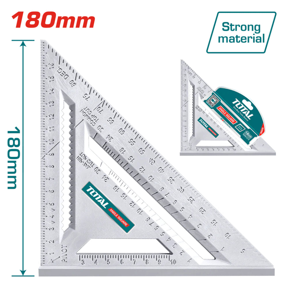 TMT61212  مثلث قياس بلاستيك 18 سم توتال