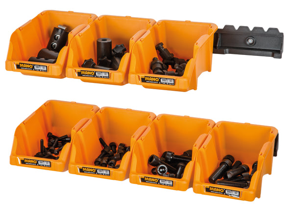 طقم 10 قطعة صندوق تخزين بلاستيك مفتوح لون اصفر رقم 10 مقاس 103×165×75 مم ماركة مانو صناعة تركي