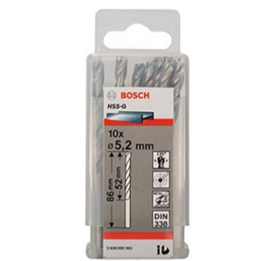 2608595063 علبة بنط حدادى 10 قطع  قطر 5.2 مم