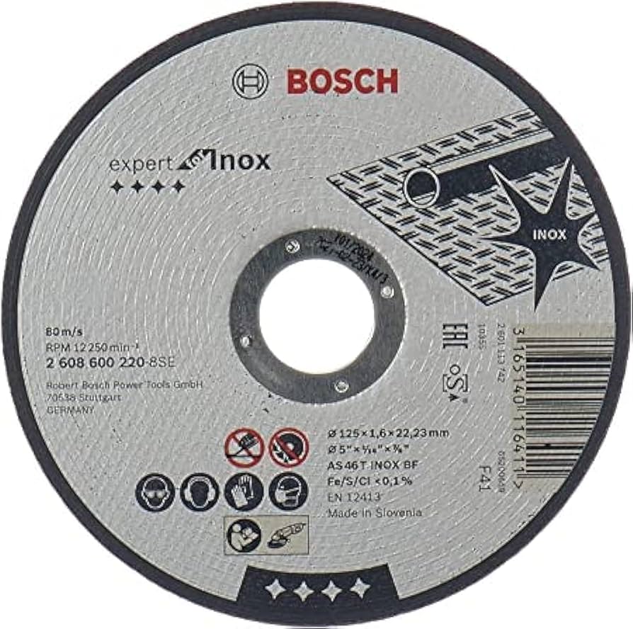 حجر قطعية  5 بوصة ستانلس ستيل 1مم (سلوفانى) Inox Cutting Disc (125X22.23X1)